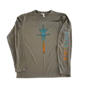 Color Dagger Long Sleeved Athletic T (Size Large)